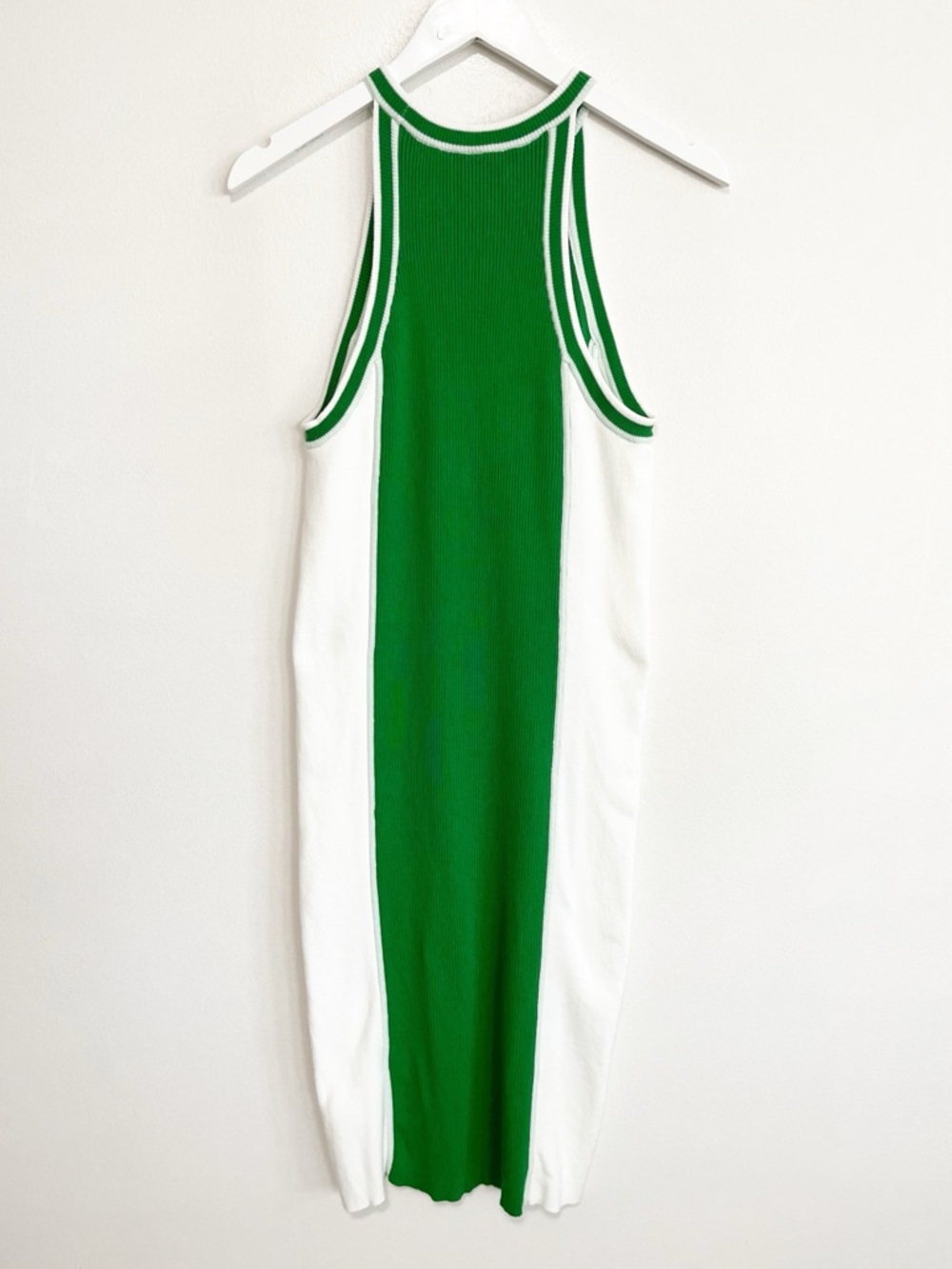 BOGO! Anthropologie Daily Practice Ribbed Knit Midi Dress Green Size Medium - Picture 6 of 9